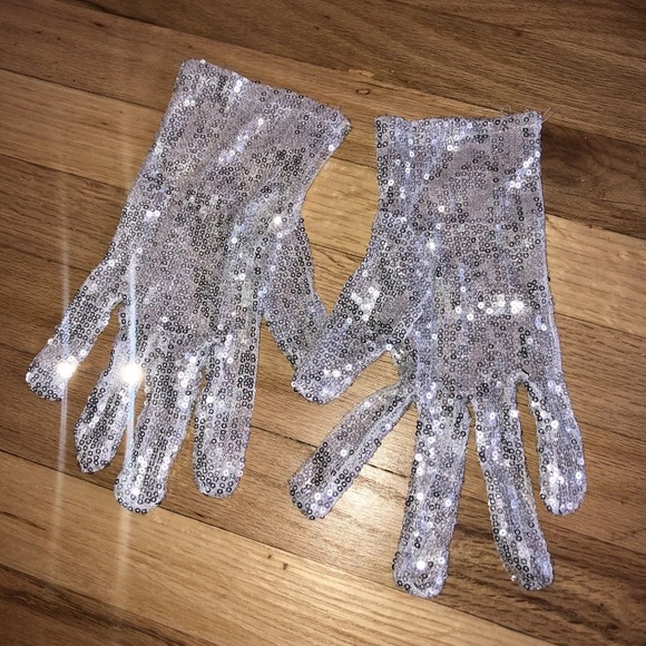 Gloves with sequins MJ style costume - Picture 1 of 2